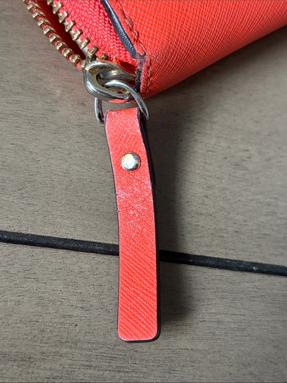 kate spade Saffiano Zip-Around Wallet in Orange-Red - Picture 14 of 17
